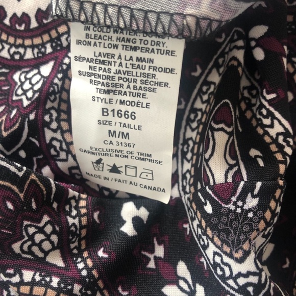 🖤 Lori M Collection Black Paisley Print Dress | Size M | Made in Canada - Picture 6 of 13